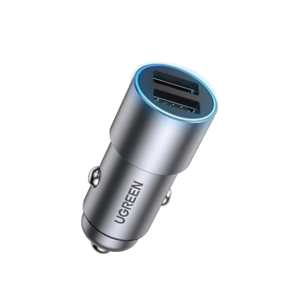 АЗП Ugreen CD130 Dual USB Car Charger 24W 2.4A Gray