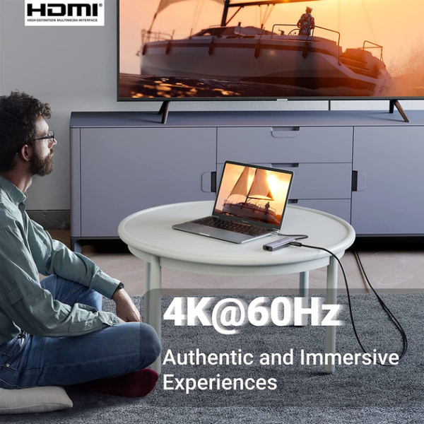 USB хаб Ugreen CM512 3xUSB+Hdmi+RJ45 Gigabit Space Gray — изображение 26