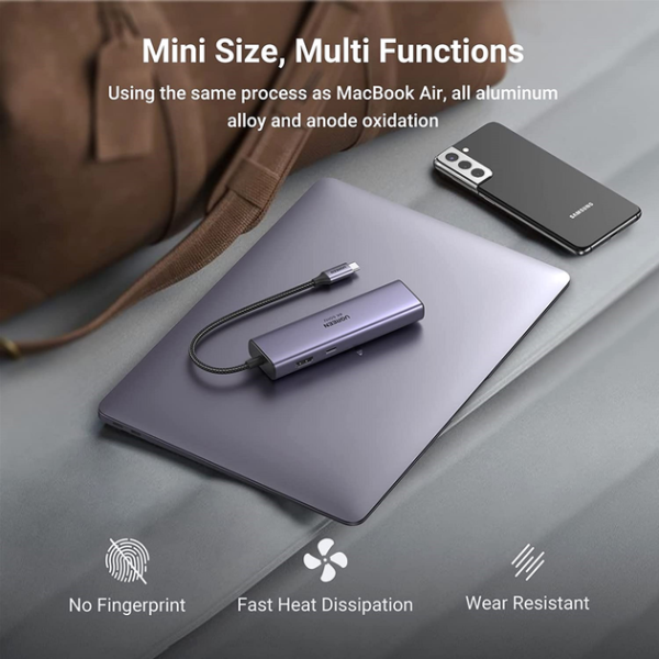USB хаб Ugreen CM512 3xUSB+Hdmi+RJ45 Gigabit Space Gray — изображение 17