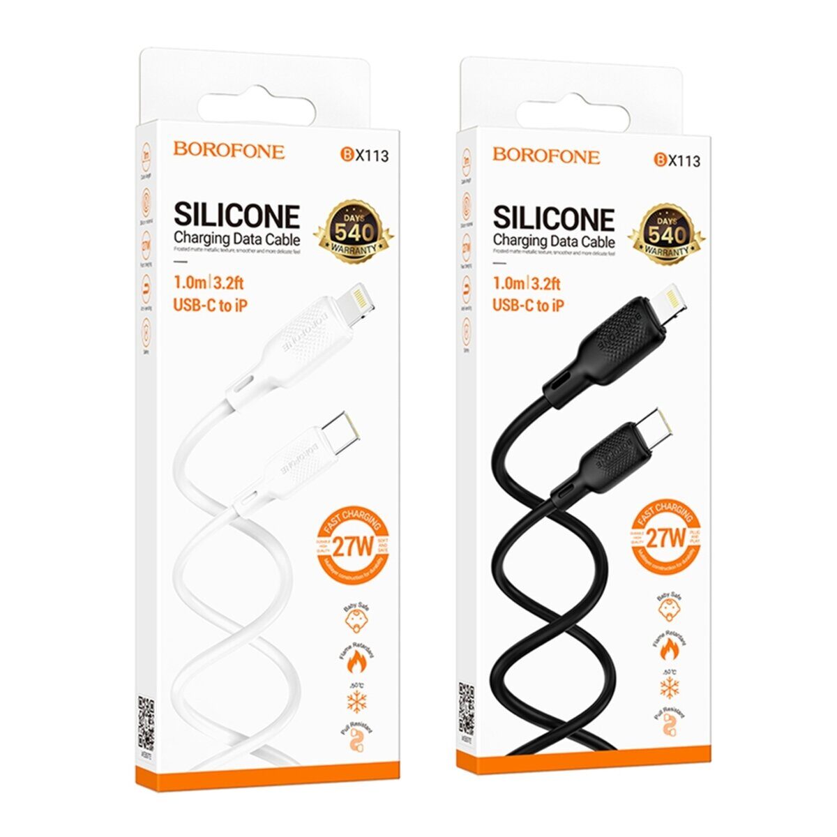 Кабель USB Borofone BX113 Silicone Type-C to Lightning PD27W — фото 2