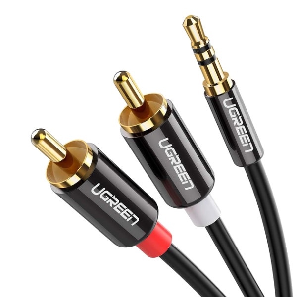 Кабель Ugreen AV116 3.5mm Male to 2 RCA Male Cable 3m Black