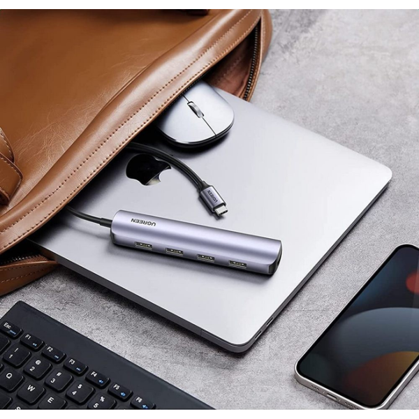 USB-хаб Ugreen CM417 USB-C to 4xUSB 3.0+Hdmi Adapter Space Gray - Зображення 4