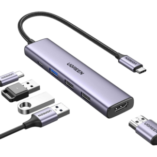 Хаб Ugreen CM478 USB-C к Hdmi 4K@30Hz+USB 3.0+2xUSB 2.0 A+PD