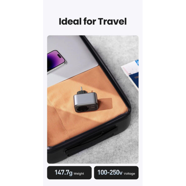 Мережевий фільтр Ugreen CD314 30W Outlet Extender EU (2A1C) Space Grey - Зображення 8