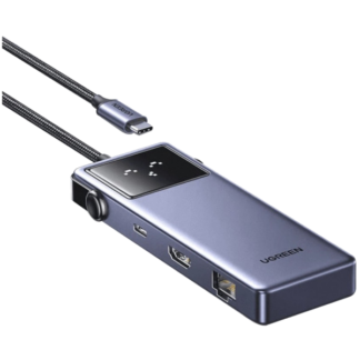 USB-хаб 100 Вт Ugreen CM888 7-в-1 Сірий 45155
