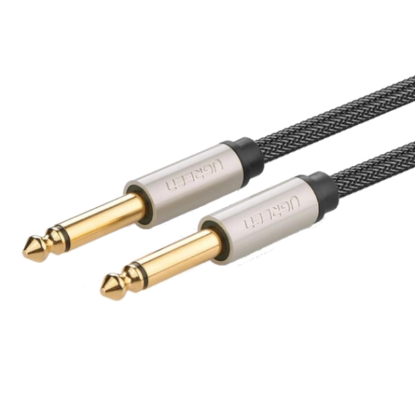 Кабель Ugreen AV128 6.35mm Male to 6.35mm Male Cable 3m Gray