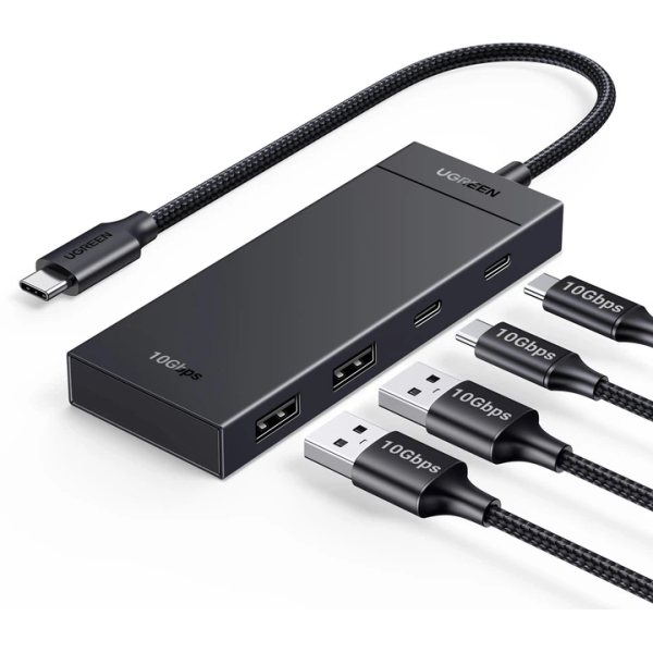 USB-хаб Ugreen CM806 USB-C 2xUSB-A + 2xUSB-C 3.2 Gen2, Black — изображение 9