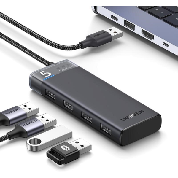 USB-хаб Ugreen CM653 4xUSB 3.2 Gen1 Ports Black — изображение 21