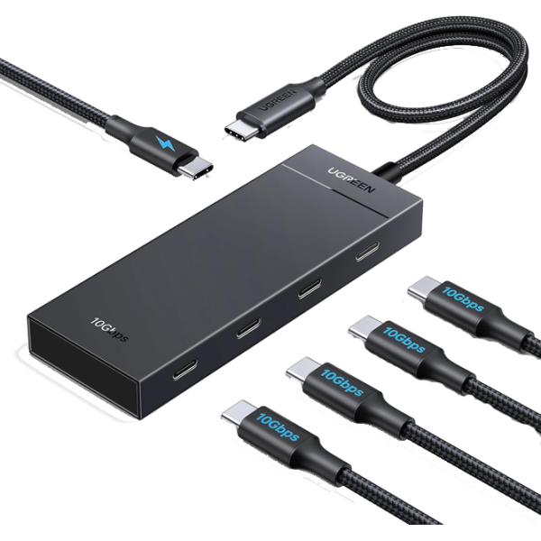USB-хаб Ugreen CM806 USB-C 2xUSB-A + 2xUSB-C 3.2 Gen2, Black — изображение 30