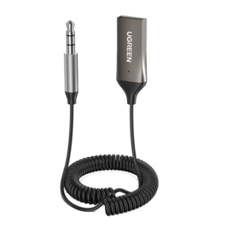 Bluetooth-ресівер Ugreen CM309 Bluetooth Car Receiver Aux with Mic Space Gray