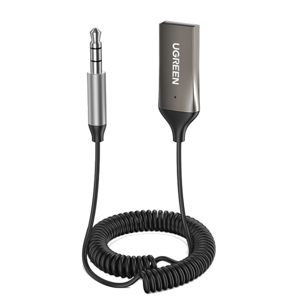 Bluetooth-ресівер Ugreen CM309 Bluetooth Car Receiver Aux with Mic Space Gray