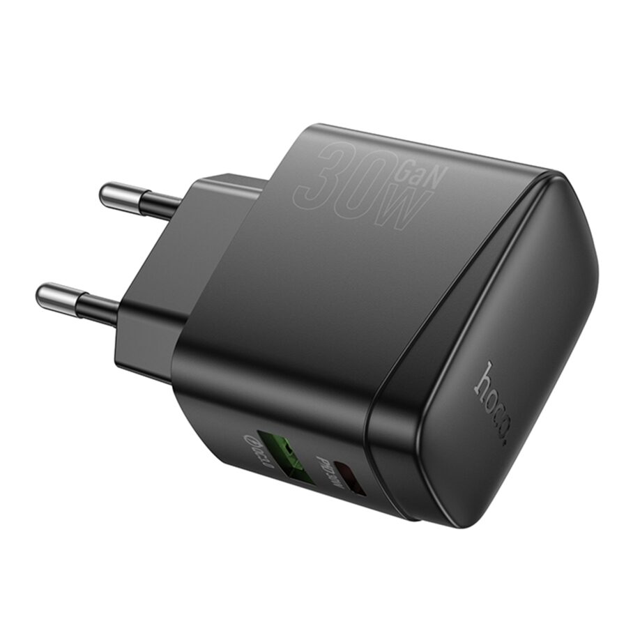 Мережевий Зарядний Пристрій Hoco CS61A 1USB/1USB-C PD/QC 30W GAN — фото 4