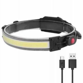 Налобный фонарь XQ-T1C COB USB аккумуляторный с красными задними огнями