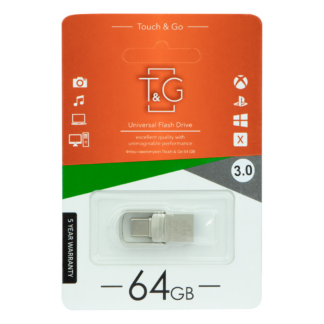 USB OTG флэш-накопитель T&G 64GB Type-C металлический для смартфона и ПК