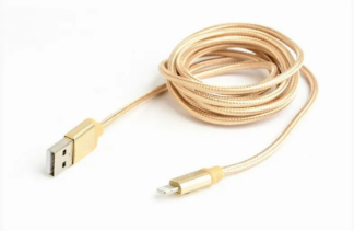 Кабель Lightning Cablexpert 1.8 м USB 2.0 A–Lightning в нейлоновой оплетке металлические разъемы черный