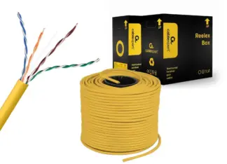 Кабель витая пара Cablexpert CAT5e UTP 305 м CCA AWG24 одножильный желтый для интернета и сети (UPC-5004E-SOL-Y)