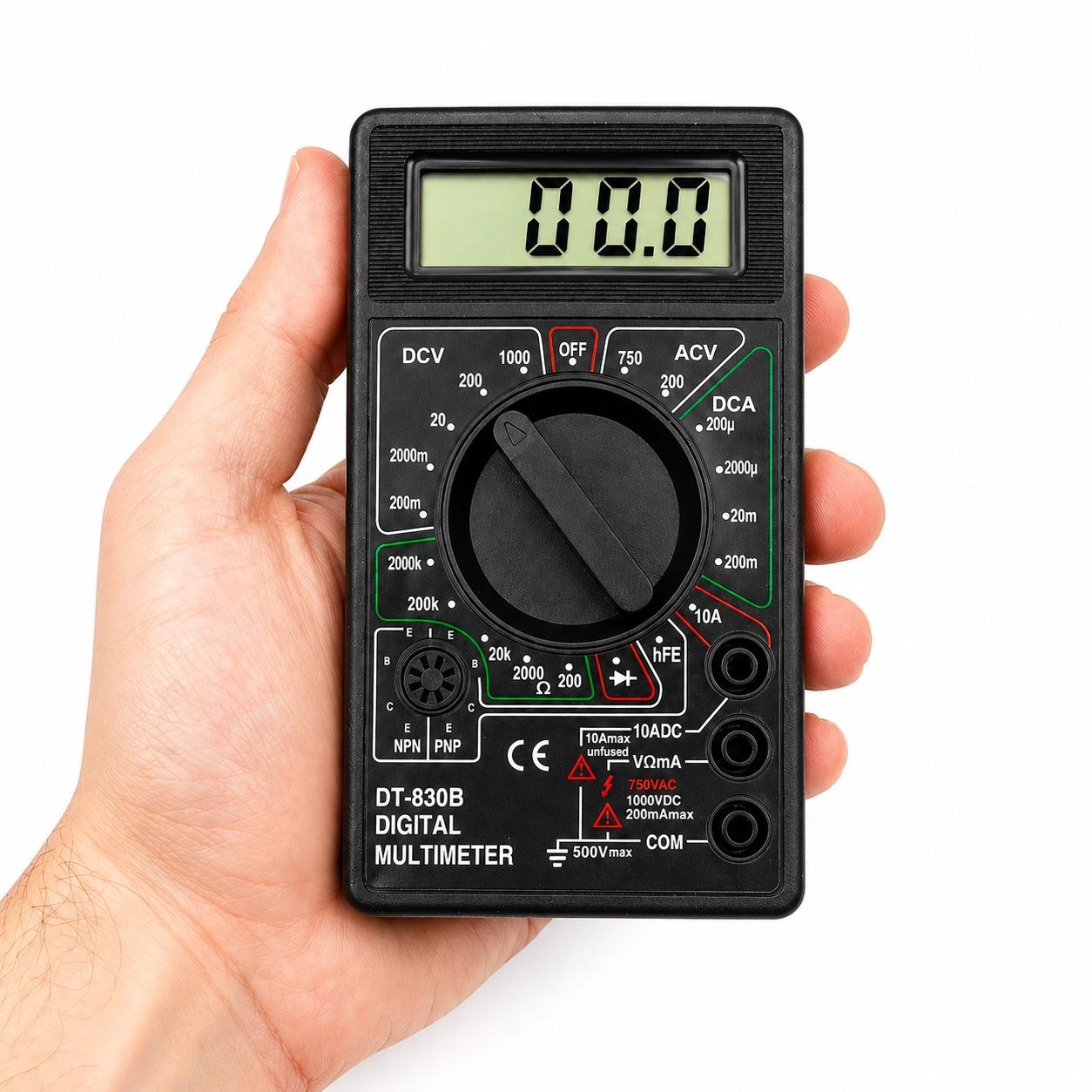 Мультиметр DT830B цифровой – измерение напряжения, тока — изображение 2