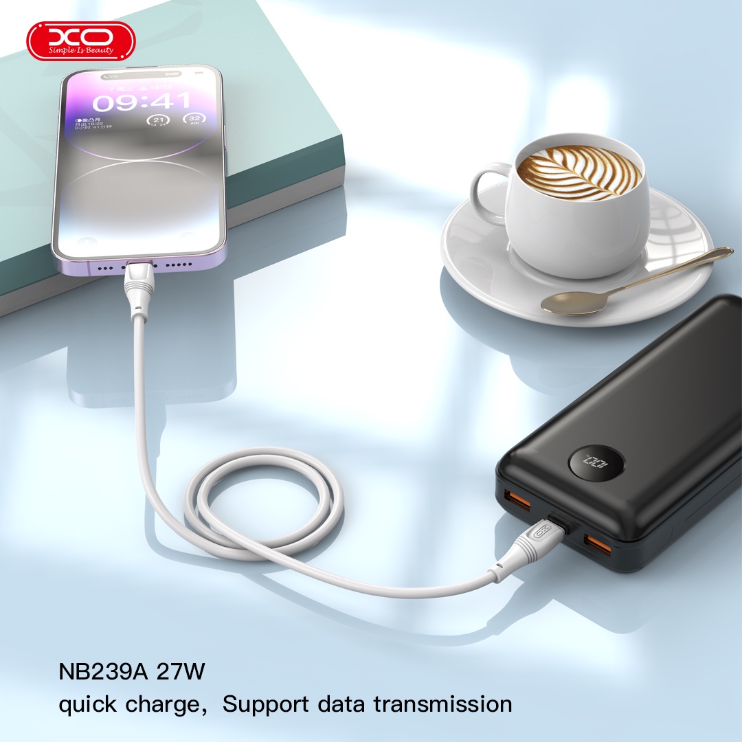 Кабель XO Zeus NBQ239B Type‑C ↔ Type‑C, 60W, 1 м, белый — изображение 3