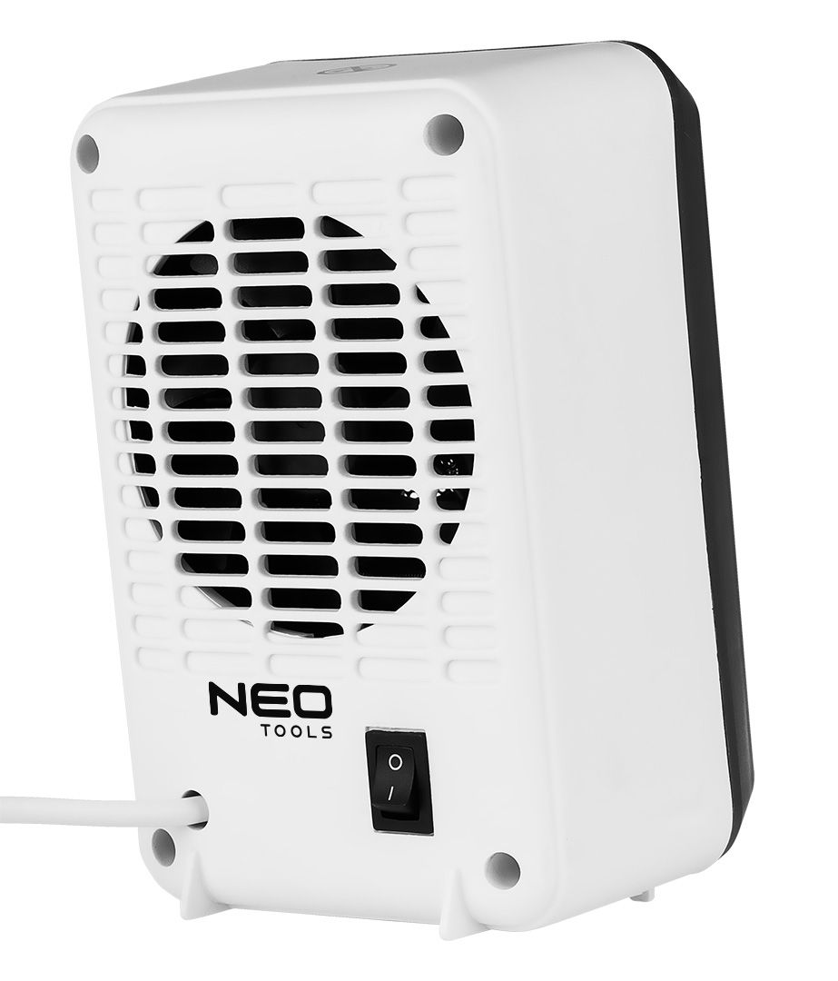 Тепловентилятор NEO Tools 90-129, 600 Вт, настольный/напольный, с термостатом, черно-белый — изображение 7