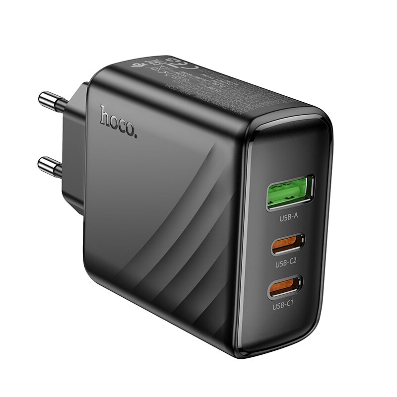 Мережевий Зарядний Пристрій Hoco CS26A 2USB-C/1USB PD/QC 45W — фото 4