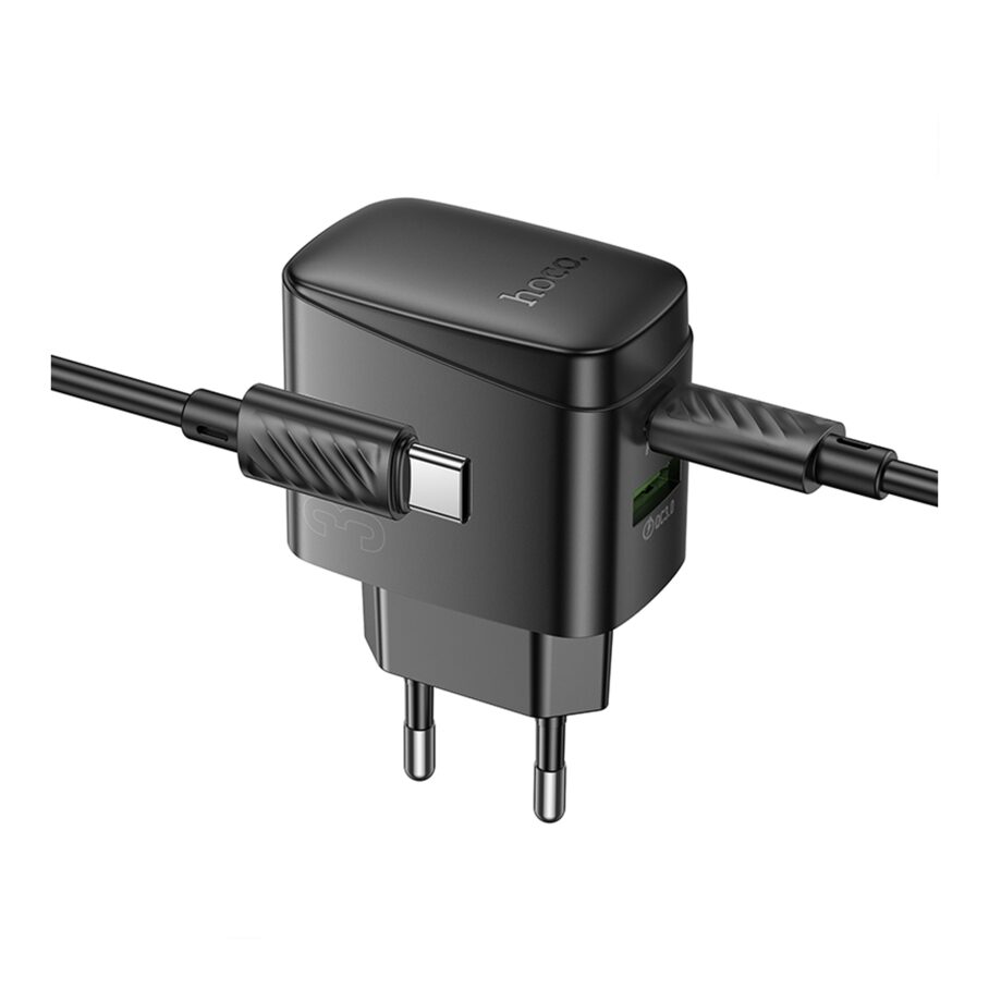 Мережевий Зарядний Пристрій Hoco CS61A 1USB/1USB-C PD/QC 30W GAN+Type-C to Type-C — фото 5