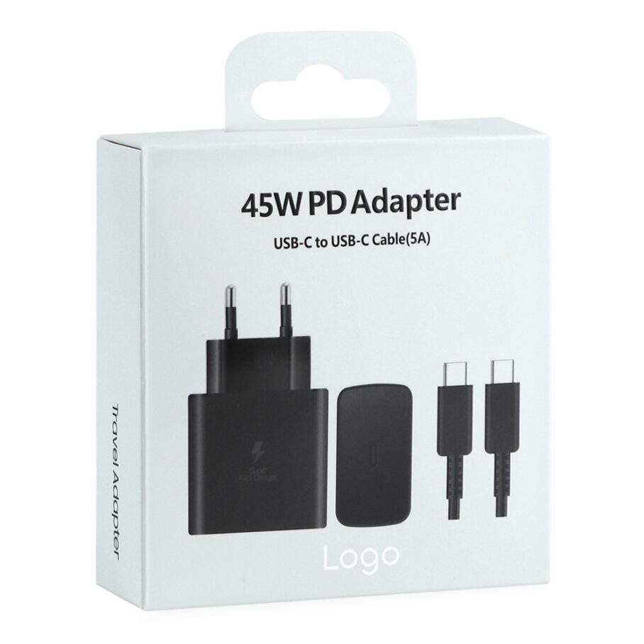 Мережевий Зарядний Пристрій for Samsung 1USB-C QC/PD45W+Type-C to — фото 2