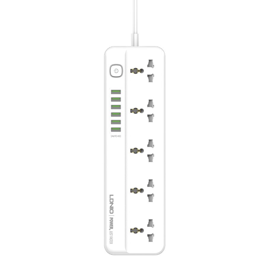 Мережевий Подовжувач Ldnio SC5614 6USB-A / 5 Sockets 2m — фото 3