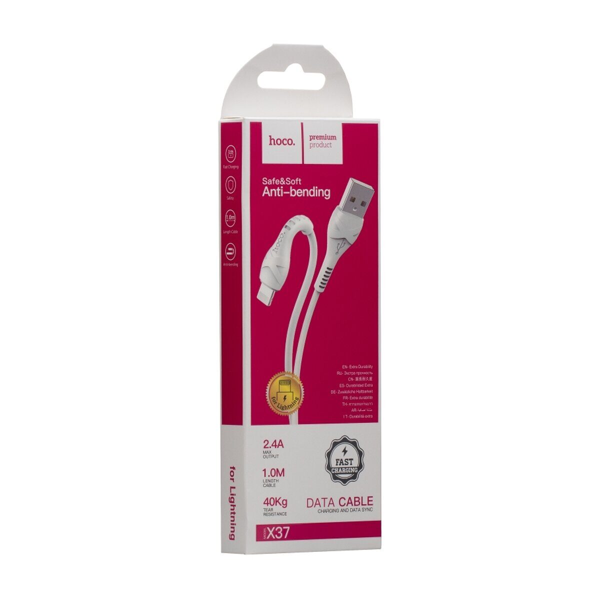 Кабель USB Hoco X37 Cool Power Charging Lightning — фото 2