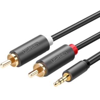 Кабель Ugreen AV102 3.5mm Male to 2xRCA Male Audio Cable 5m Black