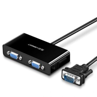 Конвертер VGA Ugreen на 2xVGA з MicroUSB живленням 1 м Black