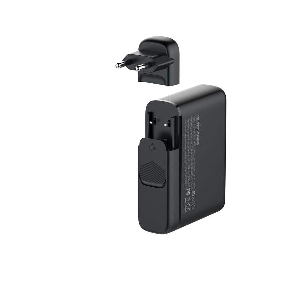 Мережевий Зарядний Пристрій Ldnio A6140C 3USB-A/3USB-C GAN — фото 3