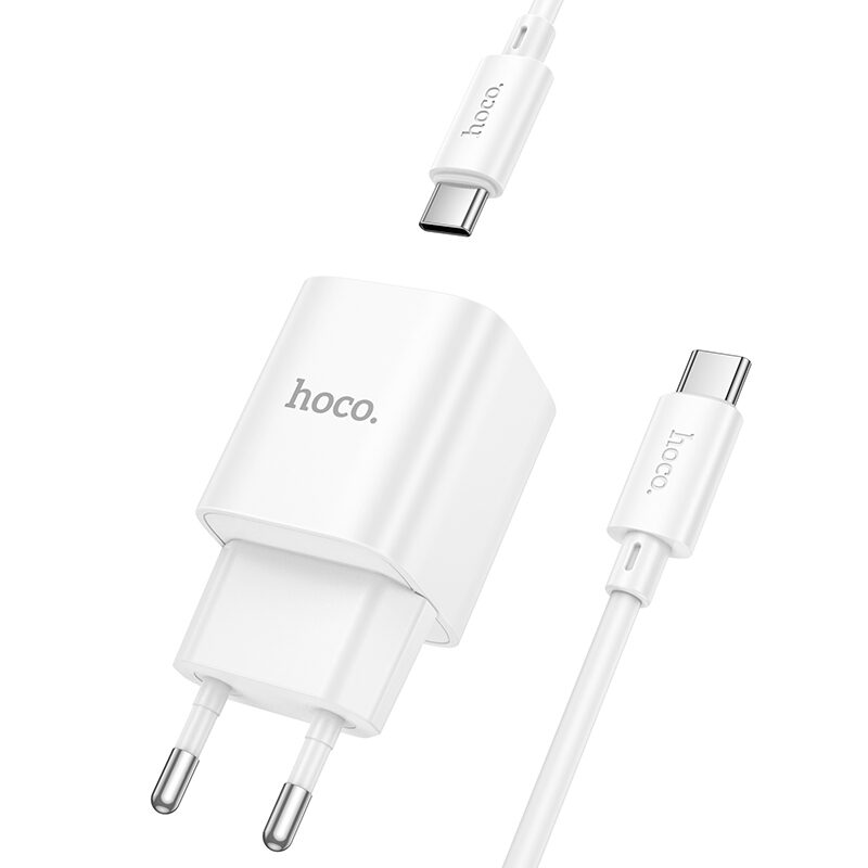 Мережевий Зарядний Пристрій Hoco C147A 1USB-C/1USB PD/QC 20W+Type-C to — фото 4