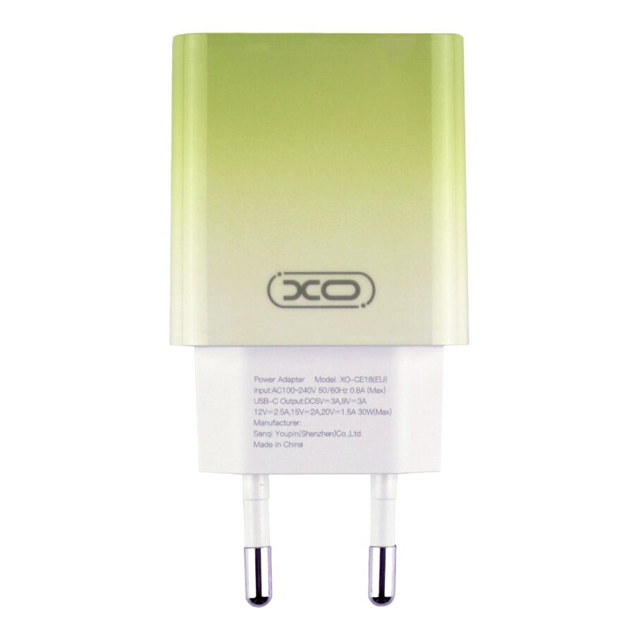 Мережевий Зарядний Пристрій XO CE18 1Type-C PD/QC 30W — фото 2