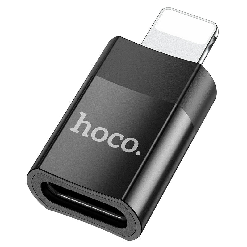 Адаптер Hoco UA17 iP Male to Type-C female USB2.0 adapter Black