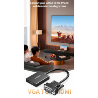 Адаптер VGA to Hdmi Ugreen CM513 Black