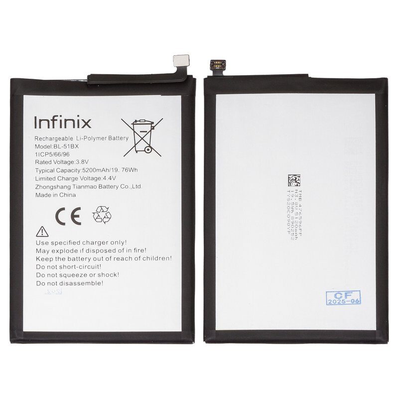Акумулятор BL-51BX для Infinix Hot 10, Note 8, Note 8i