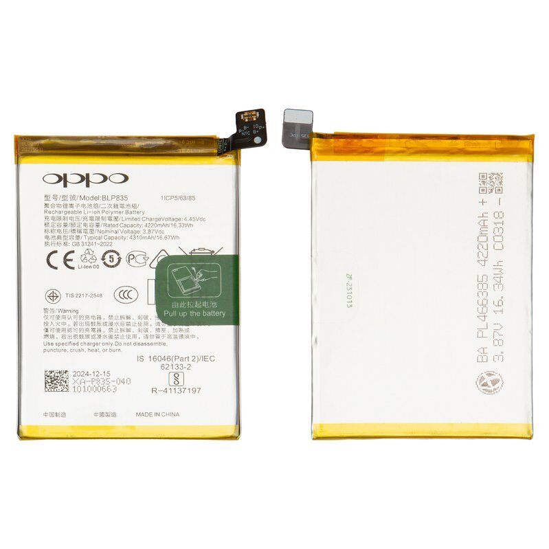 Акумулятор для Oppo A94 4G / F19 Pro / Reno5 Lite (BLP835)