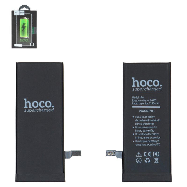 Акумулятор Hoco для iPhone 6, Li-Polymer, 2280 мАг