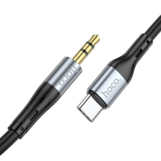 Ауд i окабель Hoco UPA22 Type-C to 3.5mm male, silicone, 1m, Black