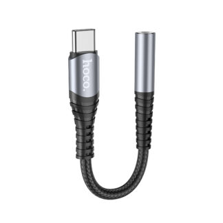 Аудіокабель Hoco LS33 Type-C to 3.5 female, nylon braid, 0,12m