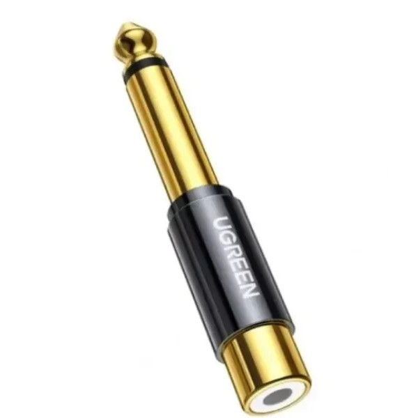 Перехідник Ugreen 6.35mm на RCA Black (AV169)