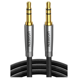 Кабель Ugreen AV183 3.5mm to 3.5mm 4-Pole M/M Audio Cable Alu Case 2m Gray