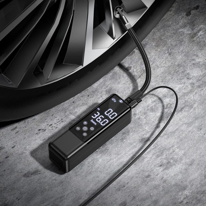 Автомобільний насос Hoco ZP5 May smart air pump Black — фото 10