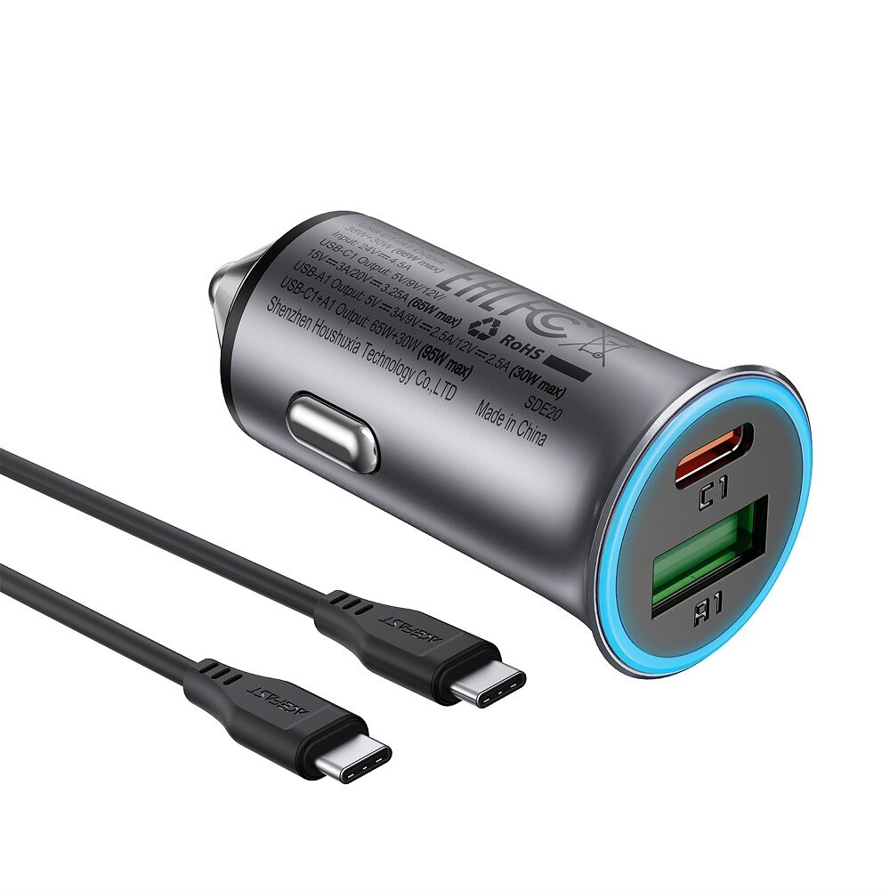 Автомобільний зарядний пристрій Acefast B16 95W (USB-A+USB-C) dual — фото 4