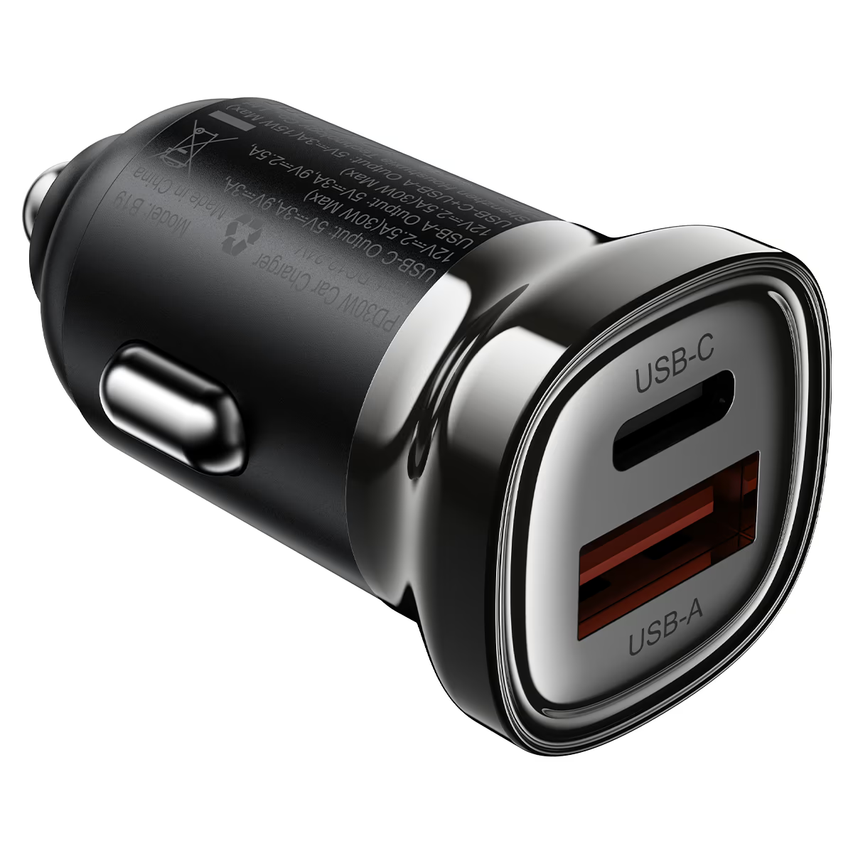 Автомобільний зарядний пристрій Acefast B19 PD30W (USB-C+USB-A) car — фото 4
