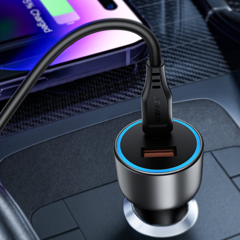 Автомобільний зарядний пристрій Acefast B21 75W(USB-C+USB-A)car — фото 7