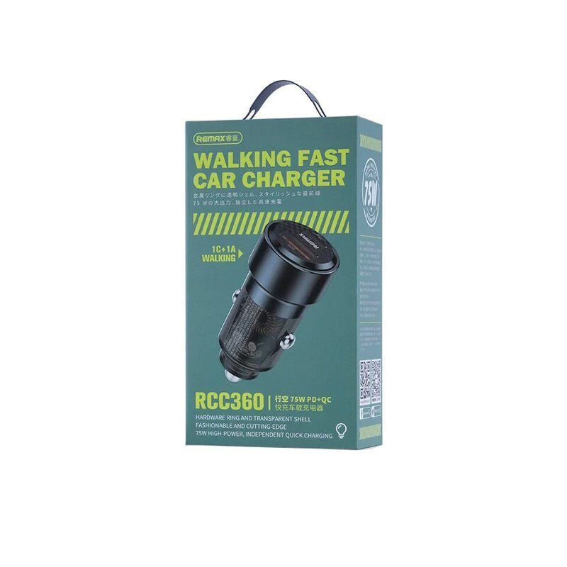 Автомобільний зарядний пристрій Remax Walking Series 75W PD+QC 1C+1A — фото 3