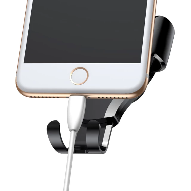 Автотримач для телефона Baseus Osculum Type Gravity Car Mount Black — фото 9