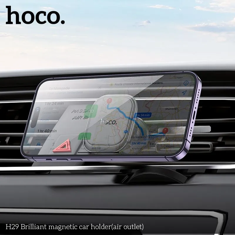 Автотримач для телефона Hoco H29 Brilliant magnetic car holder(air — фото 9