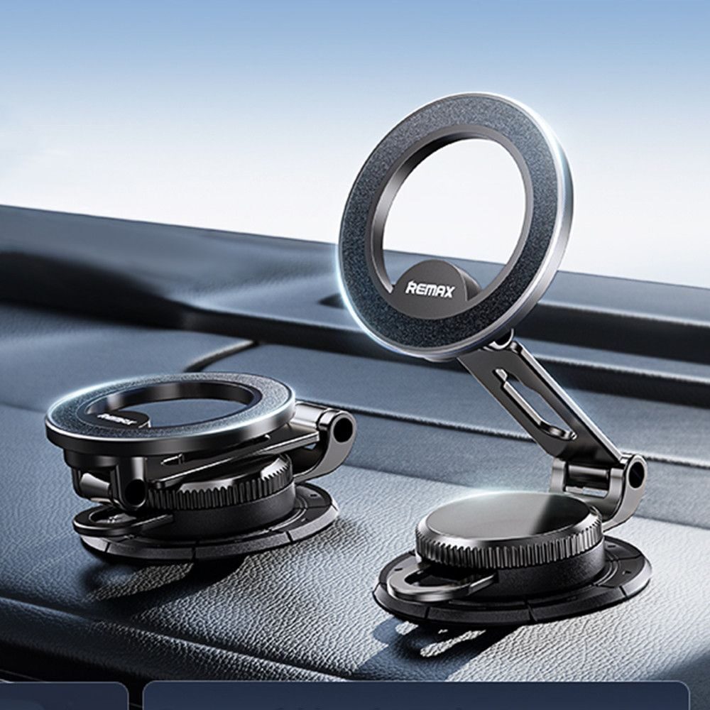 Автотримач для телефона Remax Magnetic rotating zinc alloy car holder — фото 4